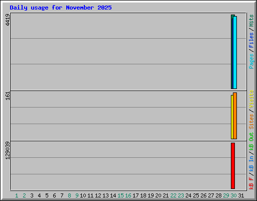 Daily usage for November 2025